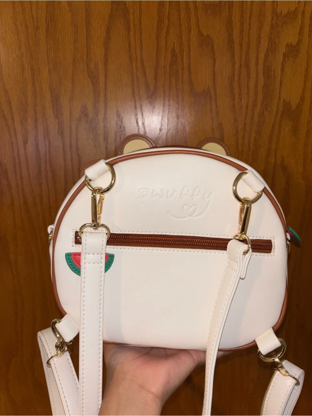Kids Cute Cow Crossbody Bag - White & Mint